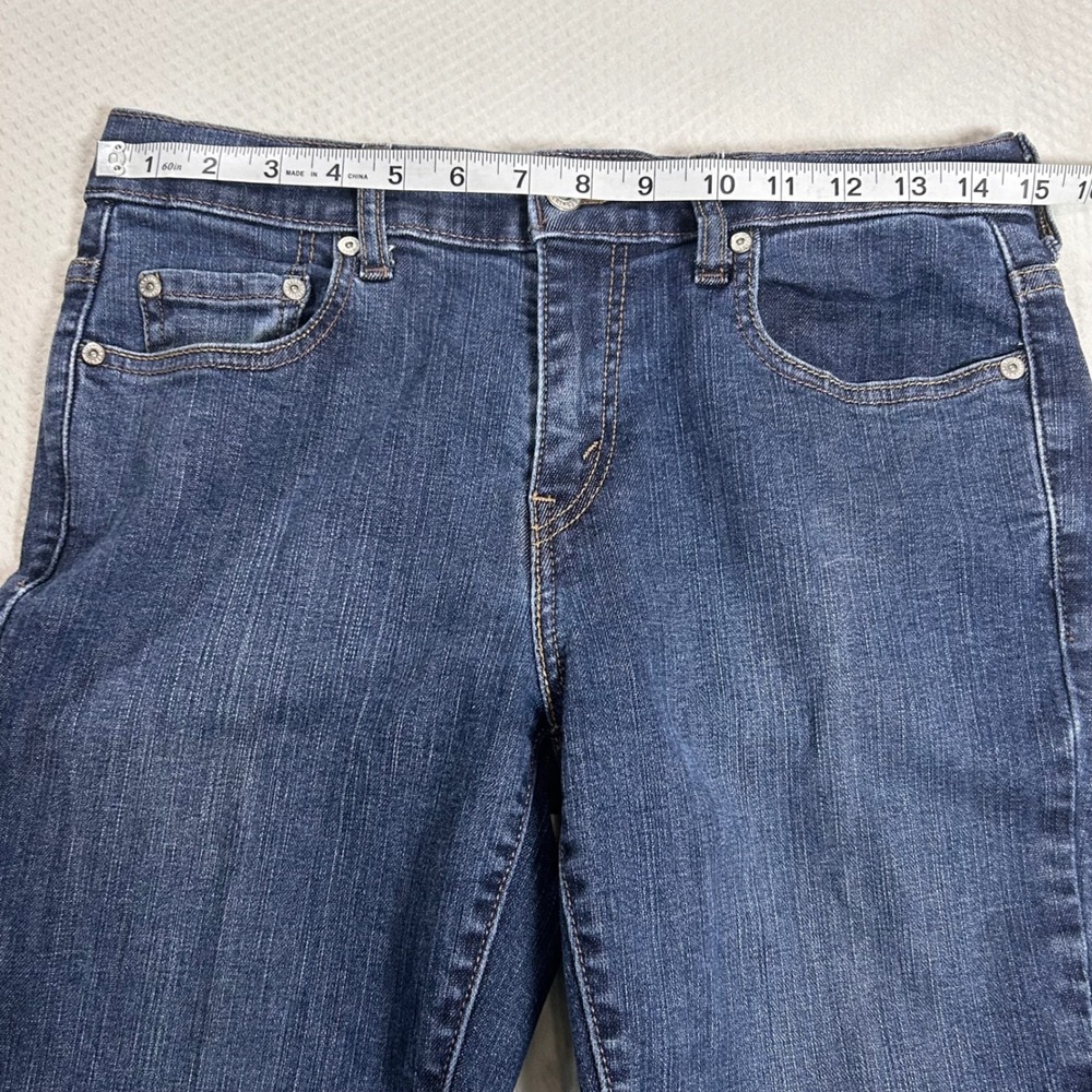 Levis 515 Boot Cut Jeans Womens 6 Medium Dark Wash Blue Denim Mid Rise Stretch - Picture 3 of 11
